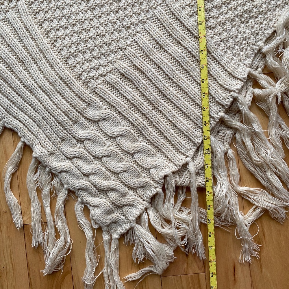 Tickled Pink Patchwork Knit Poncho - image 2